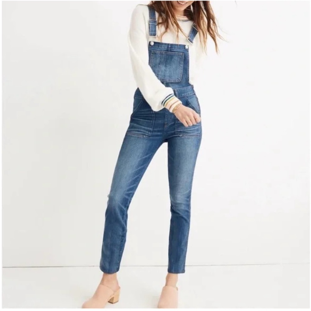 Madewell Skinny Blue Denim Overalls
